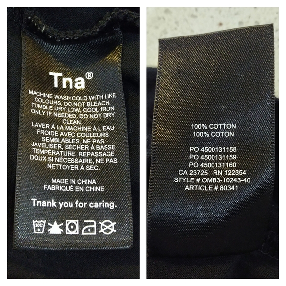 Tna Baxter Cinchable Long Sleeve Crewneck - Black - Picture 5 of 5